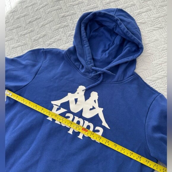 Kappa Blue Sweatshirt Iconic White Logo Pullover Adult Man Medium - Picture 7 of 11